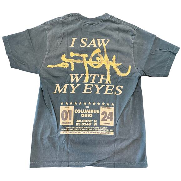 Travis Scott Utopia Official Merch. Columbus, OH*Concert Tee*NEW in bag*SIZE M - Picture 2 of 7